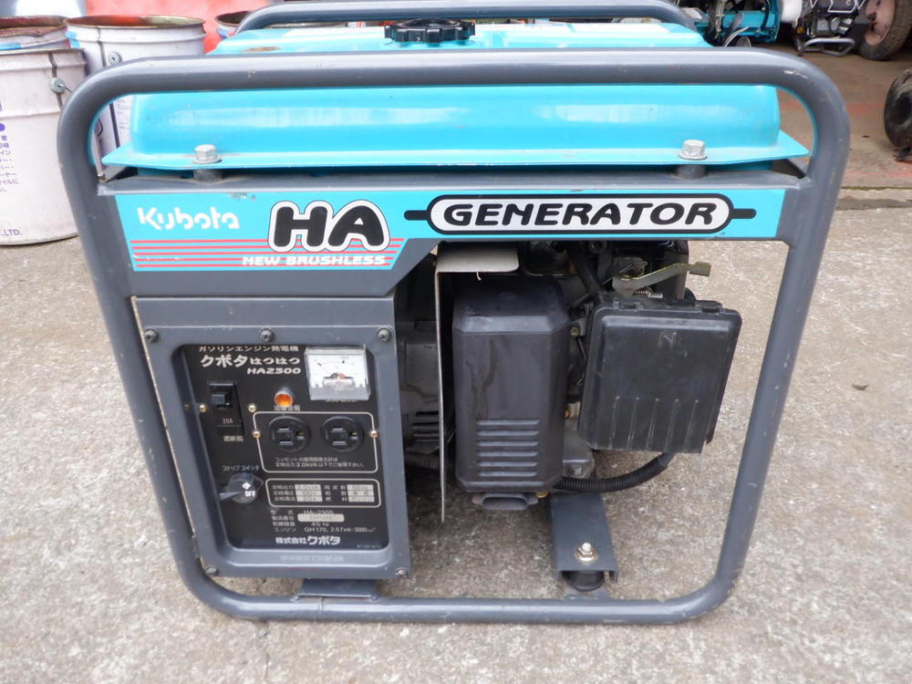 市場買付 (A）Kubota製 発電機 中古、再塗装品。発電確認済み 発電機、変圧器、充電器 HUBSHOP